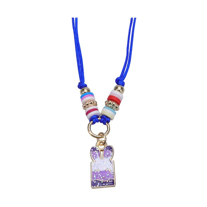 New Gold Powder Butterfly Rainbow Children's Bracelet Colorful Soft Pottery Woven Friendship Bracelet Necklace Set_voghion.com