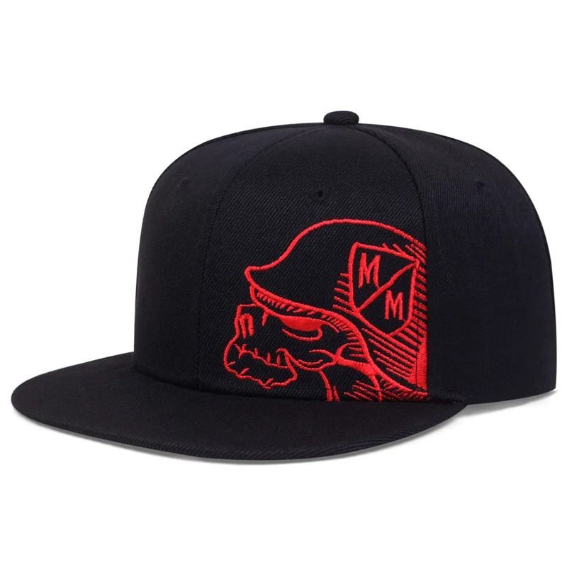 New Hip Hop Flat Edge Fashion Soldier Embroidered Baseball Street Dance Outdoor Adjustable Hat_voghion.com