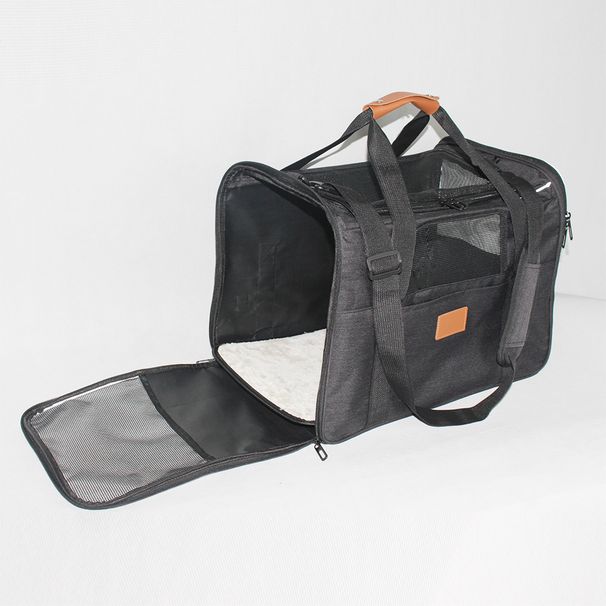 huisdier uitje crossbody schoudertas ademend opvouwbaar hand gehouden katten tas auto reis huisdier tas_voghion.com