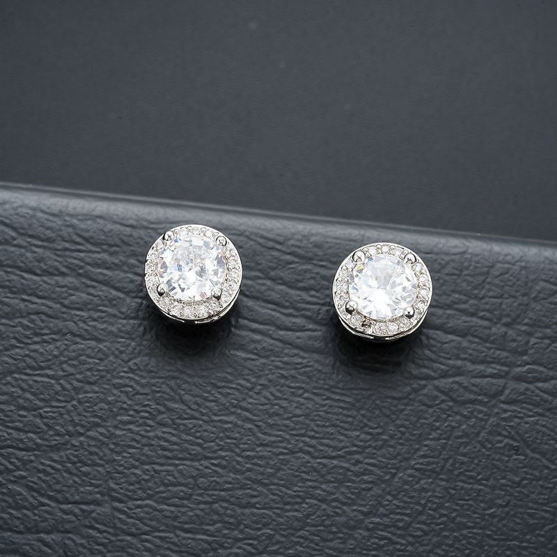 Clip Earrings Zircon Magnetic Ear Clips For Men, Trendy And Stylish, Personalized Diamond Ear Bone Clips High End And Versatile Ear Accessories_voghion.com