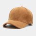 Autumn Corduroy Plain Baseball for Men Women Daily Casual Outdoor Cricket Cap Unisex Snapback_voghion.com