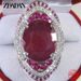 2025 Nuovi arrivi ZDADAN Sterling Sier Ruby Ring per le donne Zircone Anelli per le dita Gioielli di moda Regali_voghion.com