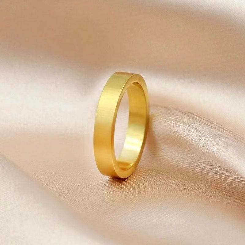 Traditionelles französisches Paar für Männer und Frauen, vietnamesisches Sandgold-Spray, matte Farbe, geschlossener Ring, der nicht verblasst_voghion.com