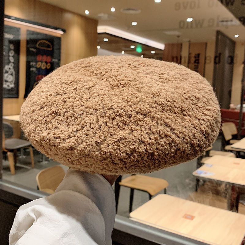 Neu eingetroffen: Warme Baskenmützen aus Lammwolle in Unifarben für Damen – ideal zum Shoppen und Reisen. Französischer Künstlerstil, Vintage-Chic._voghion.com