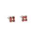 S pure silver needle INS four leaf sweet and compact colorful flower earrings for women_voghion.com