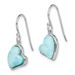 Sterling Silver Rhodium-plated Light Blue Larimar Heart Dangle Earrings_voghion.com