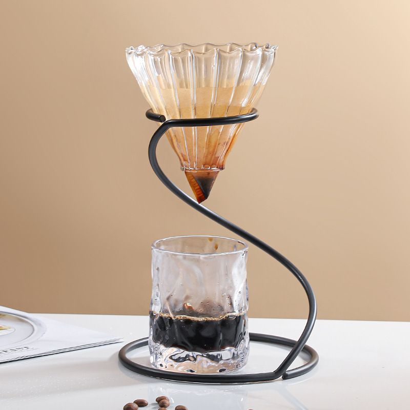 Supporto per la preparazione del caffè a mano, portafiltro a goccia a forma di V, supporto per caffè in metallo, portafiltro per caffè multiuso_voghion.com