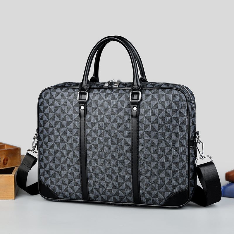 Borse da uomo, cartelle, borsa per computer, borsa a tracolla, motivo floreale antico, litchi, grande capacità, versatile, tendenza_voghion.com
