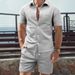 Men's Clothing Summer Men's Short Sleeved Shorts Suit Sports Leisure Vacation Two Piece Suit_voghion.com