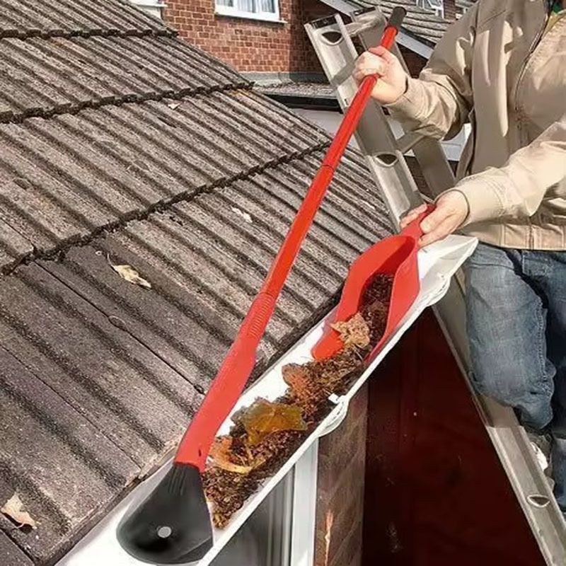 Home Furniture retractable eaves gutter drain leaf cleaning set plastic gardening tools_voghion.com