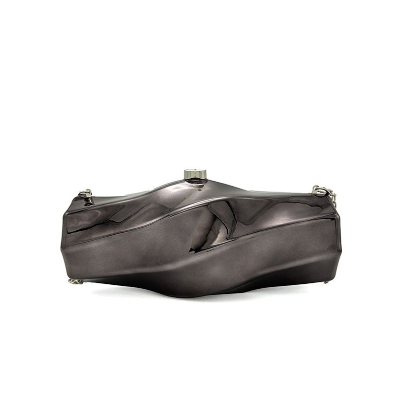 Borsa a tracolla da donna Borsa in argento premium Borsa a scatola da donna Borsa a tracolla con catena in acrilico alla moda_voghion.com