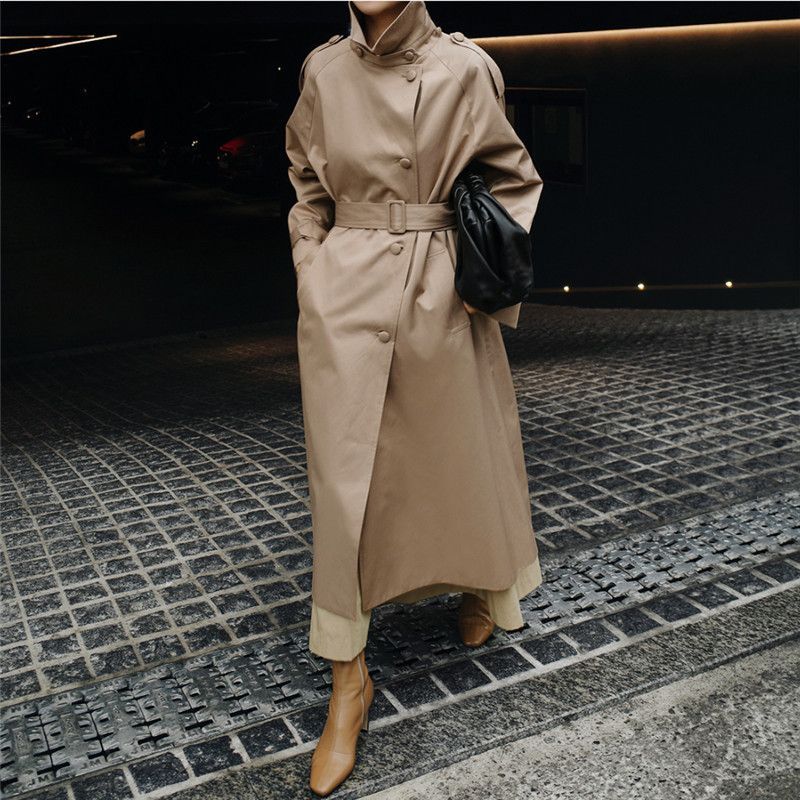 Women's Clothing new style windbreaker for women solid color spring and autumn Korean version simple light mature_voghion.com