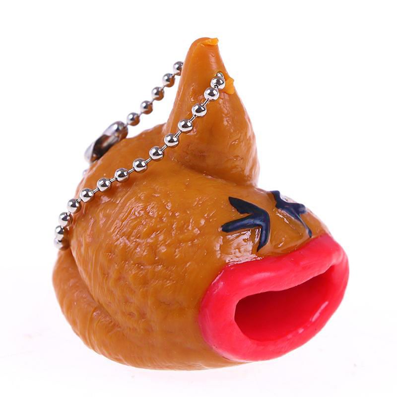 ToysMall Prank Poop Pendant Anti-stress Quick Recovery Vivid Out Tongues Tricky Poop Toys for Relax_voghion.com