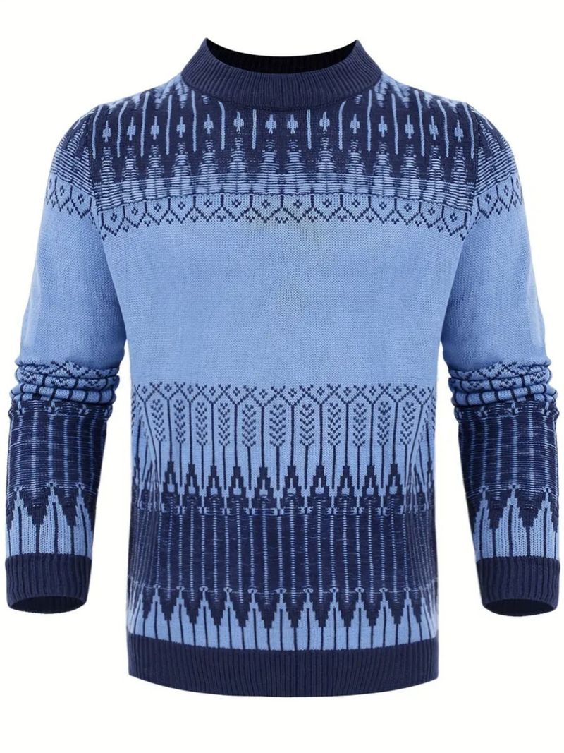 Pull col rond en maille pour homme, pull tendance_voghion.com