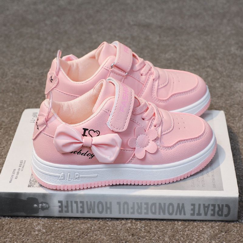 Mother & Kids Girls shoes spring and autumn 2024 new solid soft bottom leather breathable single shoes girls all-match non-slip children's sneakers_voghion.com