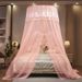 Round Canopy Mosquito Net For Single/Double Bed - Premium Dense Weave Hanging Princess Bed Canopy With 360° Protection_voghion.com