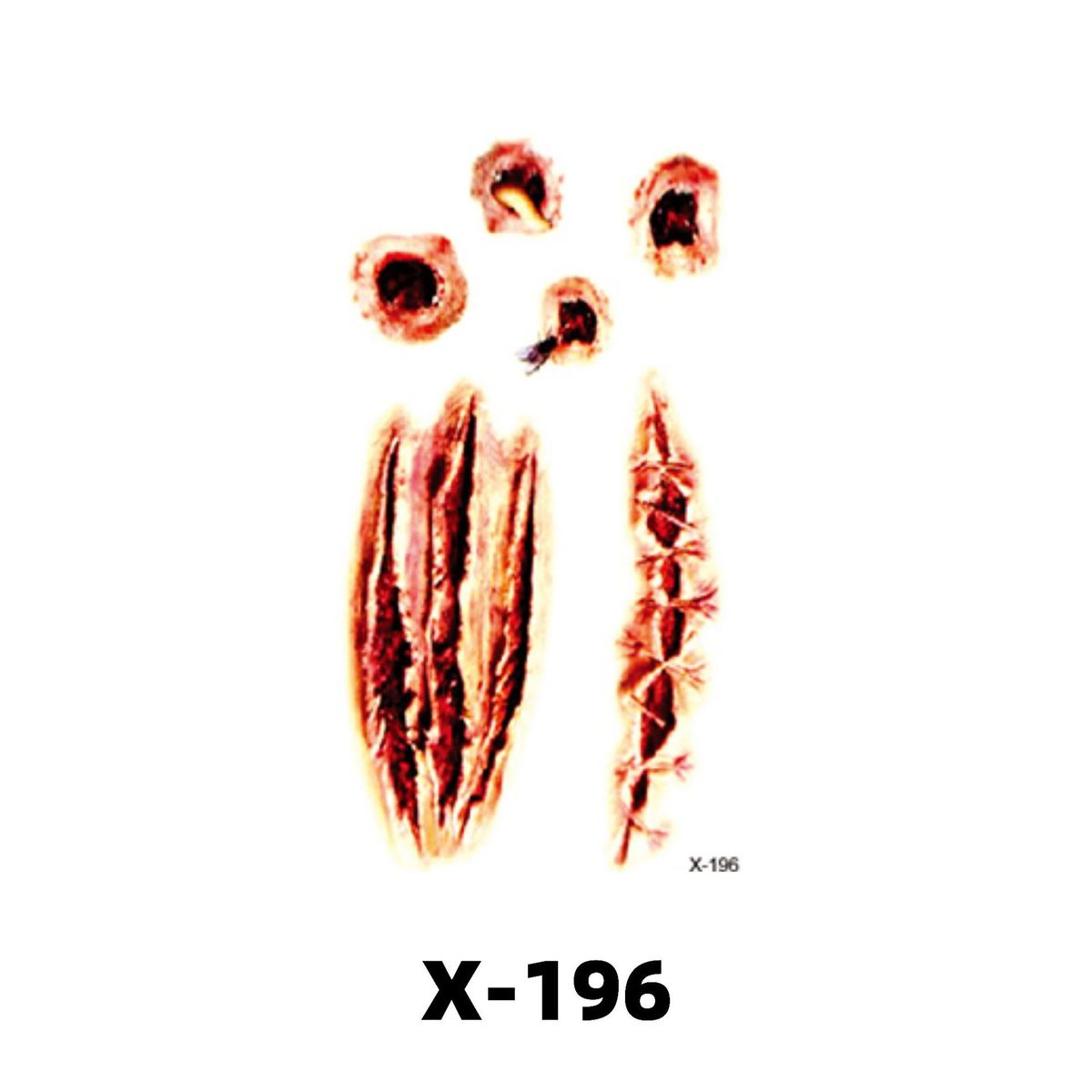 Halloween tatuering med simulerade barn rekvisita ärr roliga ärr vattentät sår klistermärke_voghion.com