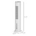 HOMCOM Portable Swivel Air Conditioner Humidifier 2-In-1 Cooling Fan 3 Modes 3 Speeds Remote 1.3 Gal White_voghion.com