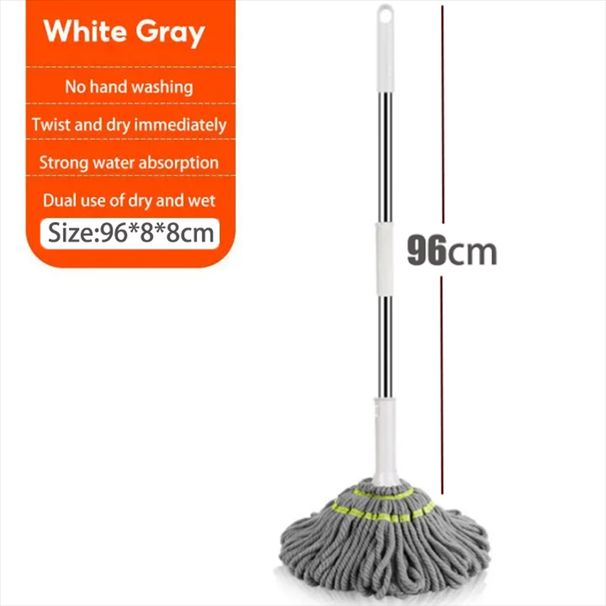 Automatic Self Wringing Lazy Mop Squeeze Hands Free Quick Wring Floor Cleaning Mop Household Cleaning Hardwood Tile Large_voghion.com