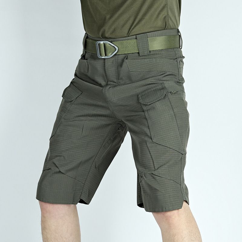 Shorts tactiques pour hommes, pantalons de fan militaire IX7 multi-sacs d'automne et d'extérieur pour le travail de camouflage, imperméables_voghion.com