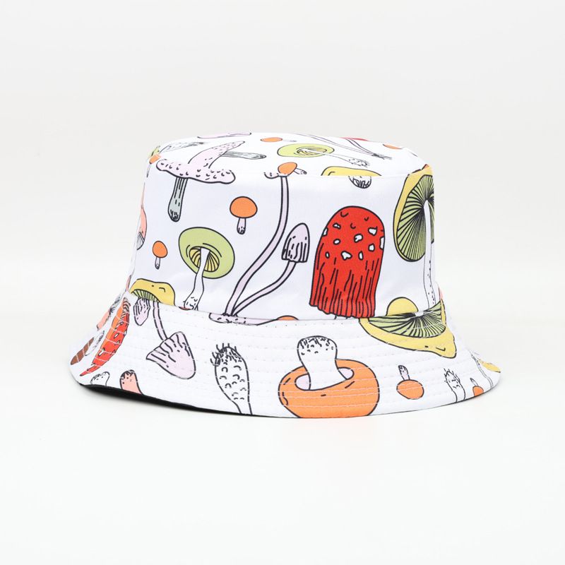 Nouveau chapeau de pêcheur double face imprimé numériquement, chapeau de soleil de style bassin à la mode et polyvalent_voghion.com