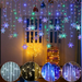 Christmas Light Led Snowflake Curtain Icicle Fairy String Lights Garland Outdoor For Home Garden New Year Party Decoration_voghion.com