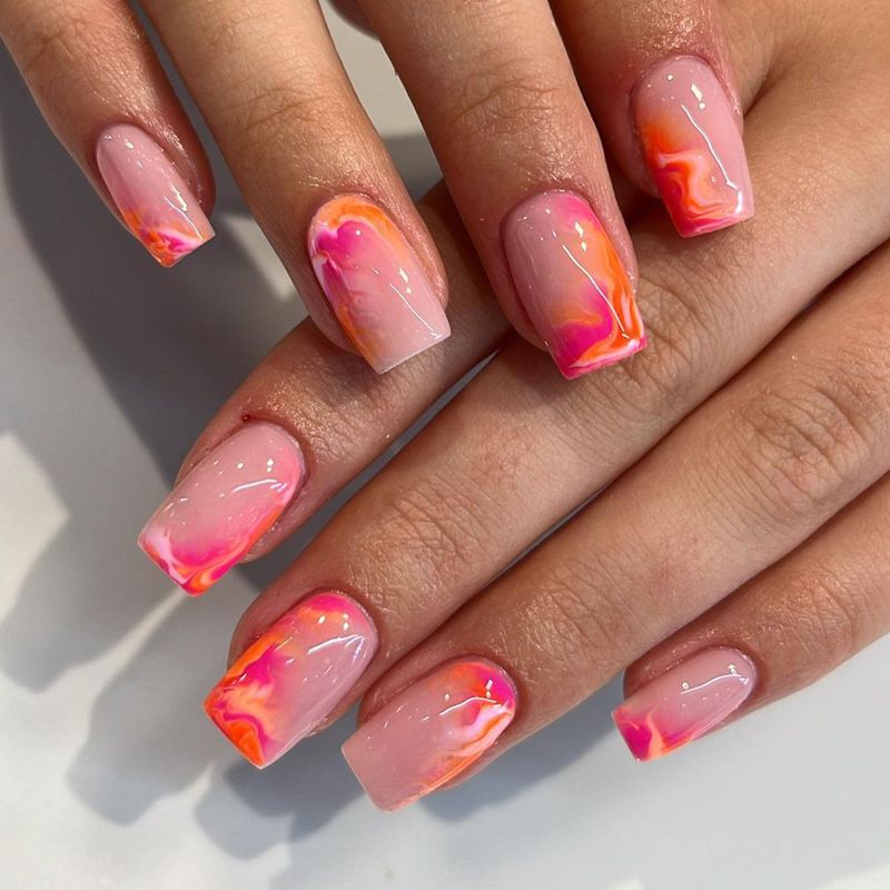 High Quality Finger Medium Wearing Armor Red Flame Gradient Wearing Nail Beauty 24 Patch Nail Patch Beauty Tool Fashion Design Gift_voghion.com