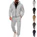 Men's Fleece Hoodie & Joggers Set Winter Warm Two-Piece Outfit Casual Pullover Tracksuit_voghion.com