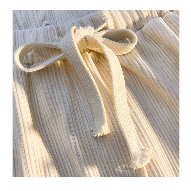 564 # Corduroy Composite Anti Super Plus Velvet Thick Casual Women's Autumn and Winter High Waist Loose Sports Pants_voghion.com