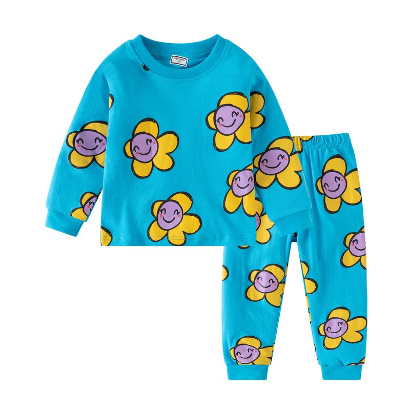 Pyjama à manches longues pour enfants de 2 à 7 ans, nouvelle collection printemps-automne 2024_voghion.com