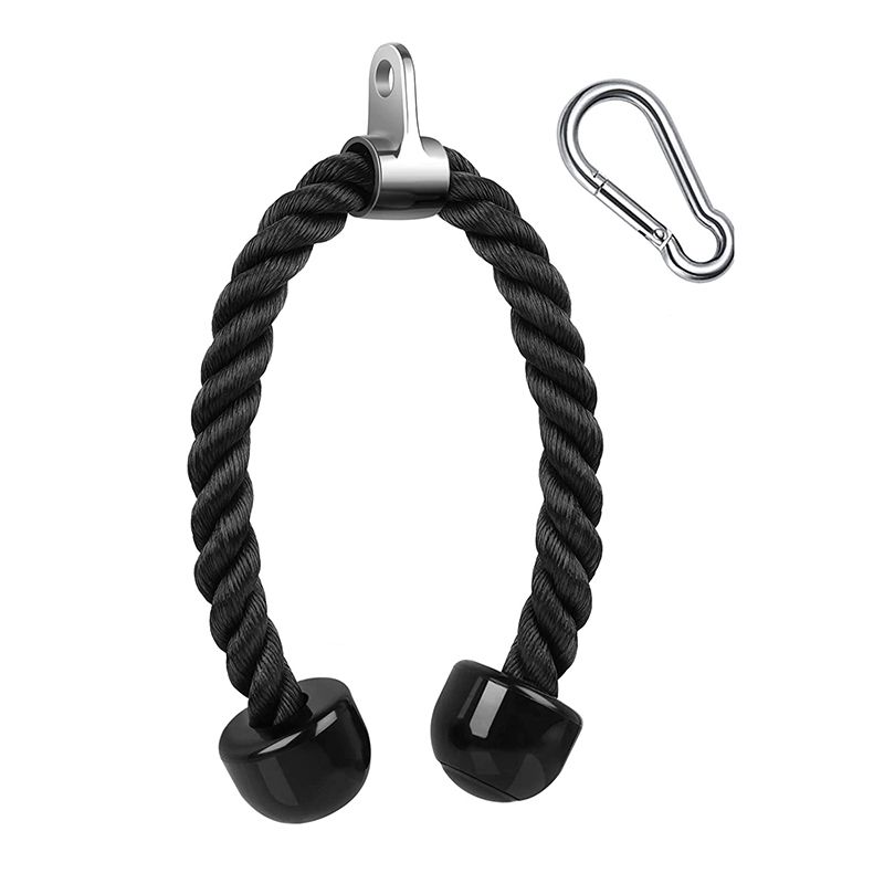Tricep Rope Cable Machine Attachment 27in Heavy Duty Tricep Pull Down Rope Machine for Home Gym Training Equipment System_voghion.com