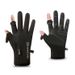 men and women's outdoor cycling warm flip windproof fleece mountaineering non slip sports autumn and winter touch screen gloves_voghion.com