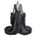 Frauen morgen kleid schwangere frauen trailing kleid drei-dimensional schneiderei doppel öffnung unbegrenzte körper bühne rock_voghion.com