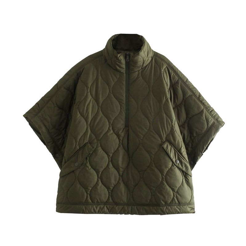 Women's 2023 autumn sleeved new waterproof cape jacket short casual versatile_voghion.com