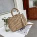 Ethnic Style Woven Basket New Summer Straw Vacation Pearl Tassel Hollow Handbag Shoulder Bag For Women_voghion.com