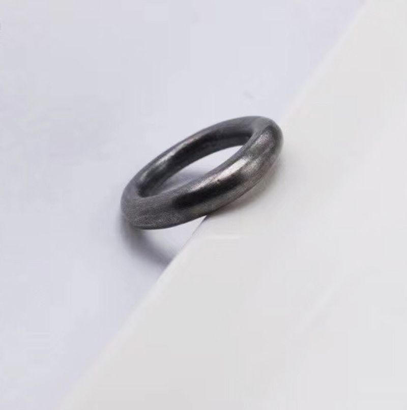 Yamamoto Men Women Trendy Plain Couple Korean And Japanese Simple Silver Ring_voghion.com
