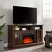 Classic TV Media Stand Modern Entertainment Console With 23' Fireplace Insert For TV Up To 65' With Open And Closed Storage Space, Espresso, 58.25'W_voghion.com