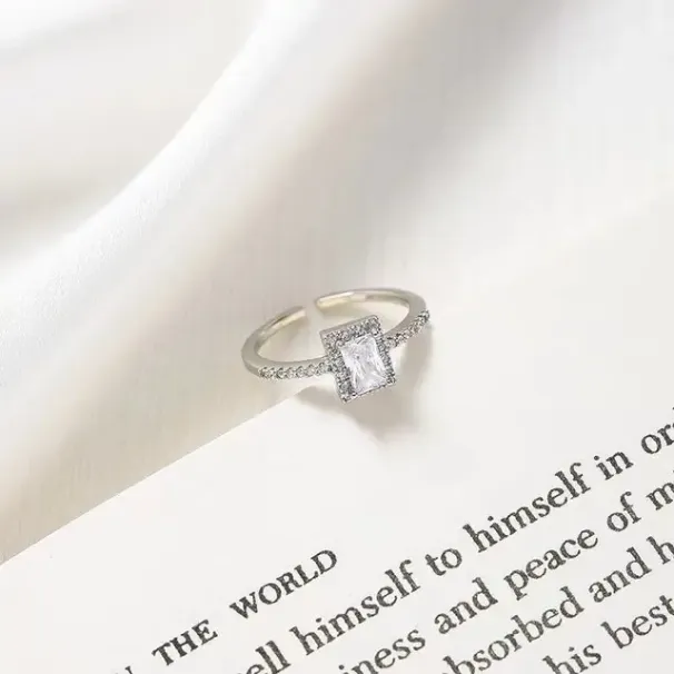 2025 Újdonságok, gyönyörű, egyszerű, négyzet alakú, cirkónium színű, nyitott gyűrűk nőknek, 2024-es fizetésű gótikus ékszerek, esküvői parti, lányoknak, diákoknak_voghion.com