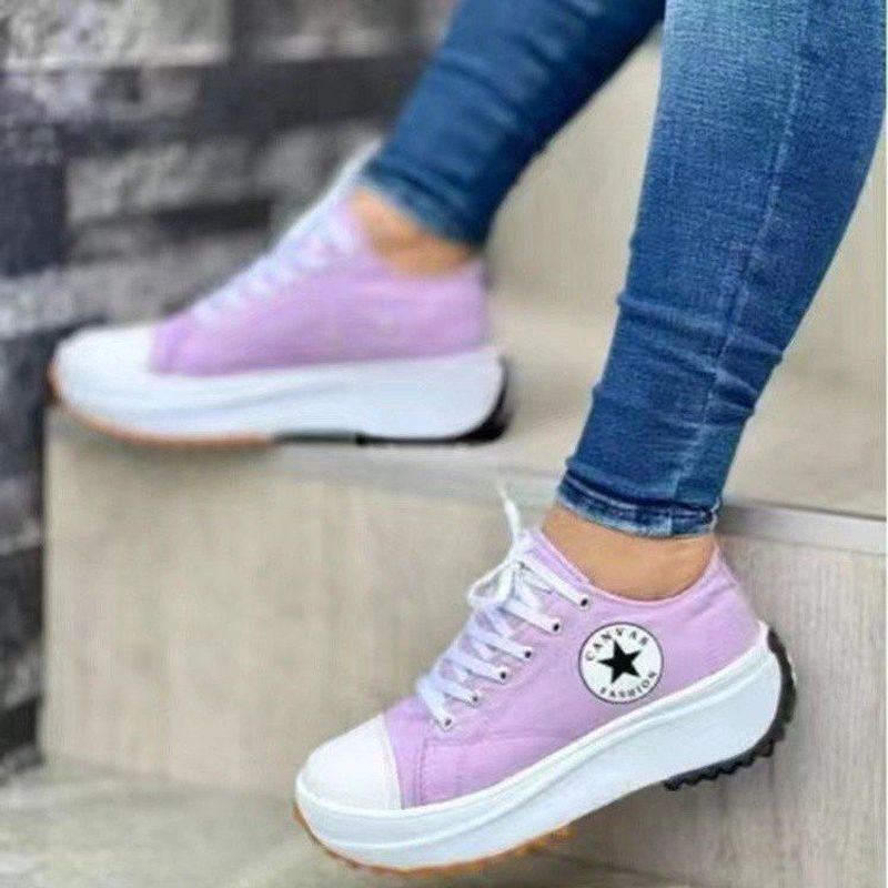 Damen-Arbeitsschuhe, Sportschuhe, Turnschuhe, Canvas, Fußgewölbestütze, langlebig, leicht zu reinigen_voghion.com