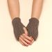 Gants en laine tricotée tendance coréenne pour femmes, sans doigts, avec ouverture pour les doigts en forme de losange et ouverture pour les doigts._voghion.com