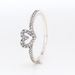 New White Copper Ring Shining Love Bone Ring Heart Shaped Hollow Ring Female Fashion Fresh_voghion.com