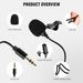 Neewer 4 Pack Microfono Lavalier Lapel Compatibile con Rode GO II Pro DJI Wireless Wired Clip On Lav Mic_voghion.com