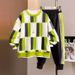 Conjunto deportivo de dos piezas para niño, suéter holgado de manga larga con diseño occidental engrosado, para primavera y otoño, 2023_voghion.com