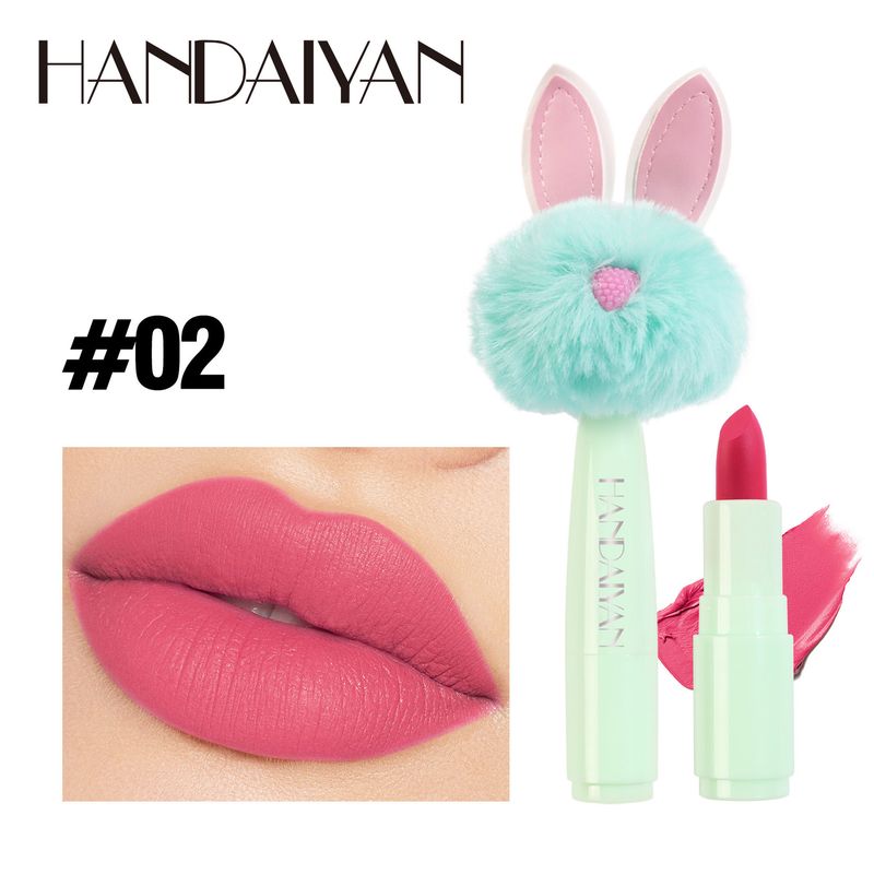 handaiyan Han Daiyan 5 colori mini coniglio peluche testa velluto rossetto opaco commercio all'ingrosso transfrontaliero_voghion.com