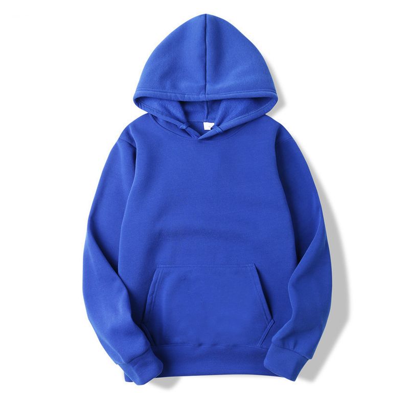 Casual Loose Hoodie Plain Fashion Solid Color Sweatshirt School Women Poleron Simple Basic Kangaroo Pocket Hoodie Korean_voghion.com