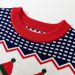 Cozy Christmas Knit Sweater For Kids - Soft Long Sleeve Pullover With Cute Animal & Letter Patterns (2Y-6Y, Unisex, Red/Green)_voghion.com