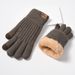 Winterwarme touchscreen wollen dubbel verdikte outdoor Arctic fleece voering gebreide handschoenen_voghion.com