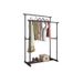 Adjustable Wall Mounted Clothes Drying Rack - Heavy Duty Stainless Steel Double Rod Laundry Hanger With Wheels, Foldable & Space Saving_voghion.com