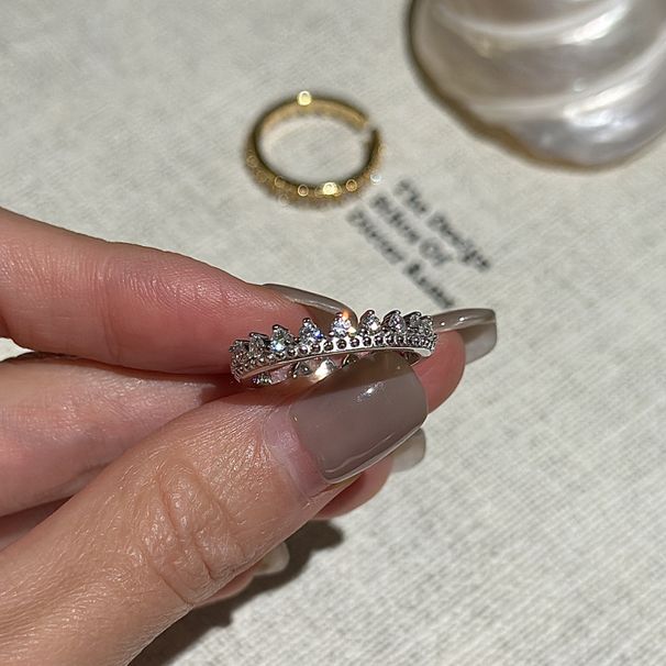 S925 Sterling Silver Row Diamond Ring Medieval Niche Design Simple And Fashionable Vintage Light Luxury Micro Zircon Ring_voghion.com