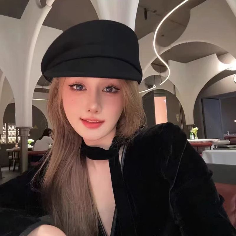 Modische Damen Baskenmütze aus reiner Wolle, Herbst/Winter 2025, Neuheit_voghion.com